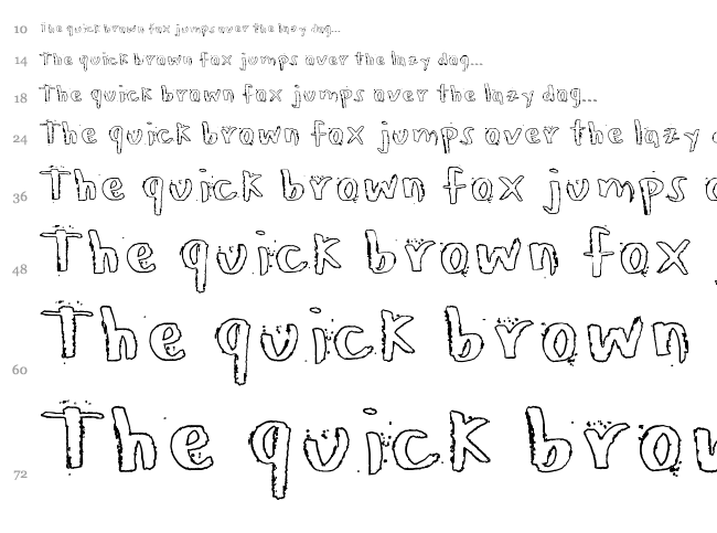 Honeytone font waterfall